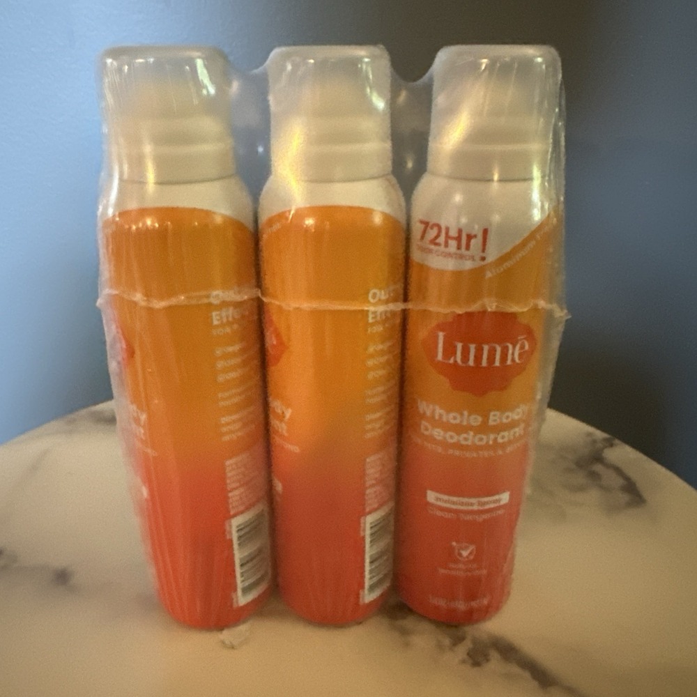 Lume Whole Body Deodorant Invisible Spray Clean Tangerine Aluminum-Free 3.6 oz